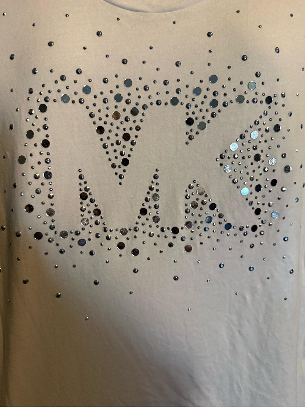 Michael Kors White Short Sleeve Tee with Sparkling MK Logo small - Picture 2 of 4